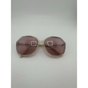 Vintage 80s WILMA BLUE 135 Kenmark Clear Plastic Oversize Full Rim FRAME ONLY